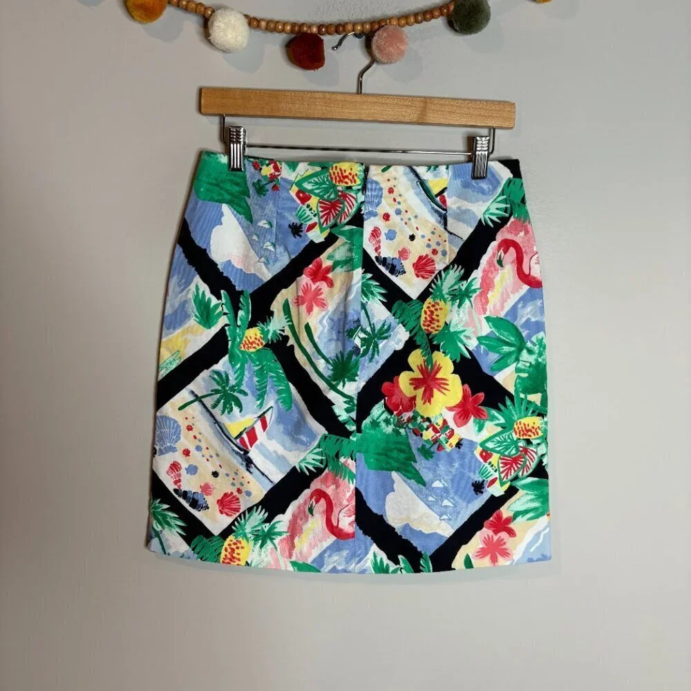 Talbots watercolor tropical skirt - Picture 2 of 4